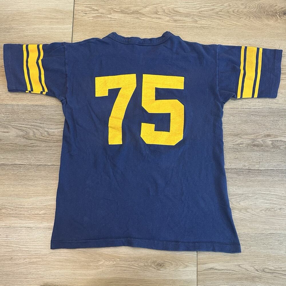 Vintage 70s Champion Notre Dame Fighting Irish #75 NCAA Football TShirt XL - Picture 8 of 9